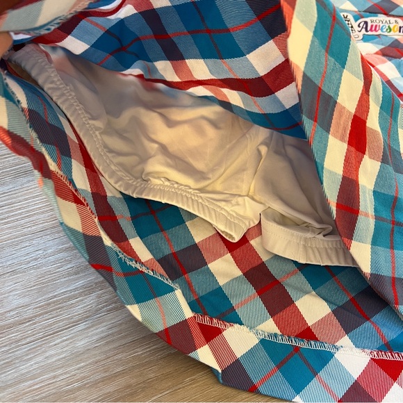 Royal & Awesome Women’s size 4 Red White Blue Plaid Golf Skort skirt - Picture 4 of 7